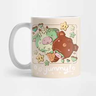 Cute mint ice cream girl kawaii style Mug